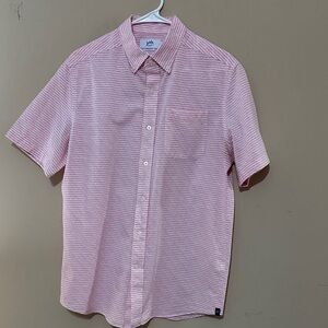 Southern Tide Men's Pink and white patterned shirt sleeve Button Down Shirt